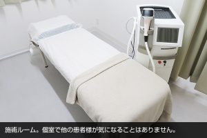 メンズリゼ 神戸三宮院の施術室