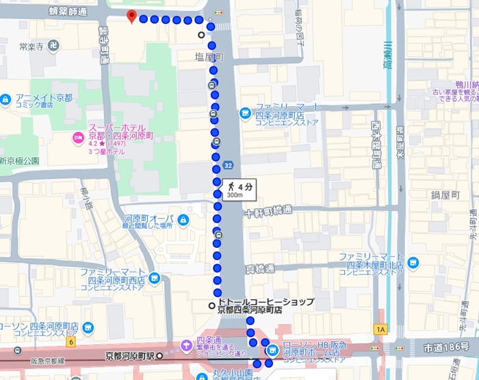 メンズリゼ 京都河原町院MAP